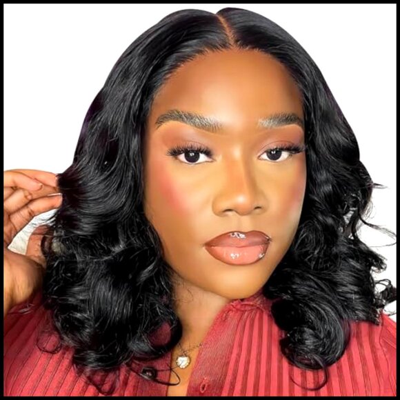 Glueless Human Hair Bob Wig Pre Plucked Body Wave Lace Front Easy Wear main image 6